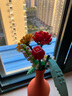 俐智（Loz）花束组装小颗粒积木玩具向日葵百合花花瓶玫瑰菊花装饰品鲜花DIY 一路向阳+橘红花瓶 实拍图