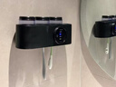 优鹏德国智能牙刷消毒器杀菌烘干卫生间置物架子收纳免打孔壁挂式电动 【光充电】3杯-耀黑 实拍图
