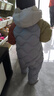 迷你巴拉儿童连体羽绒服男女童厚款保暖连帽防风保暖羽绒外套【防水透湿】 灰白10808 90 实拍图
