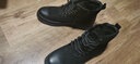 W3000【头层牛皮】男鞋秋季潮鞋新款休闲高帮百搭中帮马丁靴短靴子棉鞋 955-1棉鞋款 42 (260mm) 实拍图