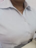 佐马仕（ZUOMASHI）短袖衬衫女 夏季白色修身职业装V领商务正装衬衣女工装酒店工作服 纯白色V领短袖 XL/38 实拍图
