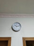 康巴丝（Compas）挂钟简约钟表创意客厅办公石英钟表挂墙卧室日历时钟钟表 3221B银色 9英寸(直径23厘米) 实拍图