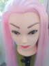 卡美丝假发头模练习盘发编发化妆假人头模型长真发美发公仔模特头模具女 粉彩虹+礼包+大支架（支架单独发 有妆 实拍图