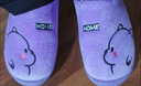 柯奇诺（KQINOKQN）男士棉拖鞋冬季家用室内保暖厚底可爱毛绒全包跟家居棉鞋女秋冬天 小熊款紫色 40-41 （适合39-40） 实拍图