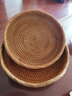 艺斑斓 越南手工编织篮藤编收纳筐家用水果篮竹篮筐针线馒头筐野餐篮 浅口水果盘中号22*4 实拍图