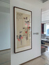 玩易 张大千柿柿如意走廊过道新中式玄关装饰画竖版山水壁画客厅挂画 事事如意 90*180cm（卡纸精裱，胡桃色框） 实拍图