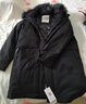 雅鹿男士羽绒服中长款可卸连帽经典款狐狸毛白鸭绒男外套 黑色 180 实拍图