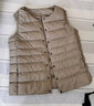 无印良品MUJI 女式 轻量羽绒便携式背心 女士马甲马夹外搭冬季款BDC06C1A 深咖啡色 L 实拍图