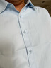 啄木鸟白衬衫男士长袖新款春秋职业上班免烫衬衣服黑色通勤休闲商务正装 10756/CS8066白色+蓝色 3XL 实拍图