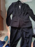 名流都会职业装女装套装长袖小西装女士正装工作西服面试 黑色西装+裤子+衬衫（一粒扣） XXL（120-130斤） 实拍图