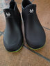 汐鲤 夏季时尚雨鞋男低帮防水鞋女短筒雨靴厨房工作套鞋钓鱼洗车胶鞋 黑拼绿底 39 实拍图