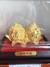 信天游镀金寿桃摆件绒沙金祝寿贺寿礼物送老人60708090大寿贺礼寿礼礼物 福寿双全 小号 实拍图
