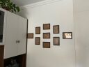 洛楚（Luxchic） 洛楚家居 创意九宫格相框 婚纱影楼组合照片墙 全家福7寸相框墙 胡桃木色一套9个7寸 13*18厘米相框 晒单实拍图