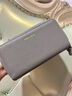 班亚奴钱包女长款女士2025新款时尚大容量头层牛皮钱夹双拉链真皮手拿包 灰色-双拉链（头层牛皮） 实拍图