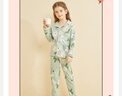 浪莎儿童睡衣女童四季薄款少女纯棉翻领家居服中大童少女宝宝长袖套装 实拍图