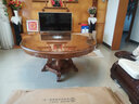 歆菲逸 实木餐桌家用圆形转盘餐桌椅组合吃饭桌中式圆桌餐厅家具桌子 1.5米餐桌带转盘 实拍图