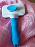 熹宠（XiChong）猫咪梳子狗毛梳去浮毛泰迪金毛清理器刷子梳狗毛刷开结梳中小犬宠物梳毛器大型犬用品 防滑柄方形自洁梳【蓝色细针】 实拍图