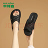 木林森舒适凉拖女夏季外穿女鞋拖鞋女时装拖鞋女沙滩拖鞋女 黑 36  实拍图