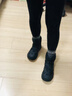 快乐玛丽（J&M）董璇同款雪地靴女冬季新款时尚一脚蹬厚底女鞋纯色东北保暖棉鞋女 黑色【户外防水 雪地畅行】 37 实拍图