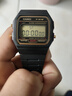 卡西欧（CASIO）手表男女经典复古学生儿童表F-91W-1DG 3DG 9DG/F-84W/F105电子表 F91WWG-9Q黄框 【附加贴膜】 实拍图