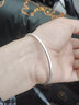 老银匠s999足银手镯三生三世银手镯封口式古法女士多圈细时尚闭口银镯子 60圈口单圈 约15.5g 含证书 实拍图