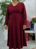 A21funb红色连衣裙子2024新款女春夏小个子妈妈喜婆婆婚宴装订婚礼服旗袍 红色 L (适合106-115斤) 晒单实拍图