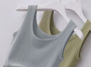 娴妃 【两件装】80-200斤吊带螺纹背心女大码修身外穿内搭打底衫无袖 【两件装】绿色+灰色 3XL 【141-160斤】 实拍图
