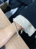 中国黄金;CHINA GOLD999足银珐琅花蝶戏半镯手链女款小众手串送女友老婆生日礼物 约20g【玫瑰花礼盒】 实拍图
