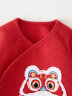 童泰（TONGTAI）半背衣0-3个月婴儿秋冬红色拜年2件装TS33J708A-DS红色52cm 晒单实拍图