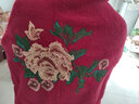 继方 刺绣女士披肩围巾两用冬季加厚洋气斗篷貂绒婚礼旗袍外搭送妈妈 刺绣款-酒红 实拍图