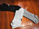 阿迪达斯（adidas）男袜女袜 2025新款中筒白袜子健身训练休闲袜透气低帮短袜中袜 黑白灰/透气/三双装 【M】建议鞋码:39-42/24-26cm 实拍图