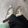 拉夏贝尔女鞋德训鞋女户外运动小白鞋女百搭休闲护脚软底透气舒适运动板鞋 白黑 【6606】 36 实拍图