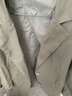德玛纳【奢感显瘦】春秋西装领宽松长袖TR开衩西服外套女短款 淡绿 L  实拍图