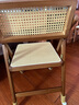 竹庭（zhuting）侘寂风藤编椅子家用折叠椅楠竹实木凳子靠背餐椅北欧原木风吃饭椅 觅藤折叠靠背椅【茶色】 实拍图