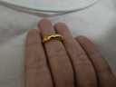 周大福福字素圈泥鳅背足金黄金戒指(工费:180计价)EOF134生日礼物 足金 约5.80g 实拍图