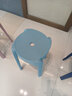 古达凳子家用塑料凳客厅加厚成人凳子可叠放风车凳餐桌板凳椅子备用凳 浅蓝色【加强版承重200斤】 实拍图