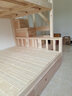 十亿客 上下床实木儿童床两层床高低床上下铺多功能原木无漆床 梯柜上140下160+抽屉书架+床垫 实拍图