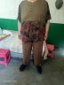 俞兆林（YUZHAOLIN）妈妈装时尚洋气套装加肥大码短袖t恤女230斤上衣胖太太中老年女装 驼色套装 6XL码(建议200-220斤穿) 晒单实拍图