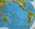 3D凹凸立体世界地形图套装共两册（立体地形图+少儿地图水晶版）4开 实拍图