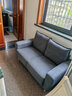 林氏家居原林氏木业布艺沙发 简约现代双人位沙发 网红款小户型沙发LS075 【深灰色|绒布】LS075SF6 双人 实拍图