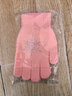 DK 防滑滑冰手套儿童烫钻点胶防滑花样滑冰手套防摔手套加厚 雪花水粉色（防滑） L（12岁+） 实拍图