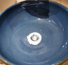 陶瓷洗手盆复古家用台上盆 圆形艺术洗脸盆欧式卫生间洗漱面盆 蓝釉缠枝【单盆】 实拍图