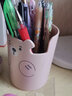 时代良品 自由熊笔筒收纳 创意时尚可爱 文具学生办公室桌面摆件多功能笔桶 SD-2566粉色 实拍图
