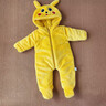 奇乐兔婴儿冬季连体衣儿童保暖哈衣宝宝网红外出服婴幼儿恐龙抱衣爬服 黄色冬季连体衣 59cm 包脚建议身高52-59 0-3个月 实拍图