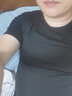 续点 短袖t恤男 纯色运动夏季休闲紧身圆领上衣白色修身衣服男士T恤衫 黑色 3XL (180) （165-180斤左右） 实拍图