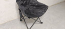 威迪瑞户外折叠椅月亮椅露营折叠椅子折叠凳便携式凳子钓鱼凳钓鱼椅装备 【福利促销】三层夹棉-大号黑色 实拍图