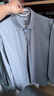 威可多（VICUTU）男士舒适男士潮流混纺舒适长袖衬衫休闲百搭纯色衬衣VBW88351010 水光感-灰色 S 实拍图