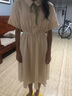 景怡依2025夏季新款少女初中生高中女生夏天学院风裙子大学生雪纺连衣裙 杏色 M 实拍图