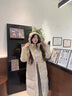 波司登（BOSIDENG）冬季羽绒服女款长款可脱卸帽加厚冬新国标90绒商场同款修身外套 半糖卡其7A34 XS 155/80A 体重约110以内 实拍图