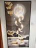 墨派（Mopai）玄关装饰画竖版现代简约走廊过道背景墙壁画入户轻奢挂画免打孔 财鹿望月 80*160cm烤瓷镶钻+铝合金边框 实拍图